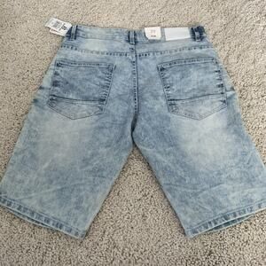 South Pole ACTIVE FLEX Shorts Mens 29 Slim Fit Moto Light Sand Blue Stretch NEW